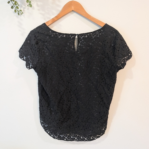 Talula Black Flutter Sleeve Sequin Blouse - Picture 2 of 7